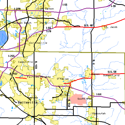 [Lebanon Area Map not loaded]