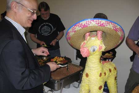 photo of Phil Kutzko with pinata