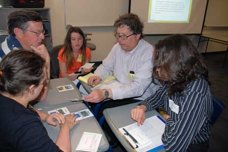 photo of working out a latin square