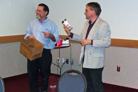 photo of giving out door prizes