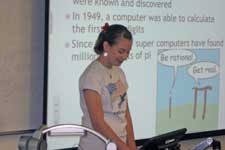 photo of Olivia and pi at 2013 Section Meeting