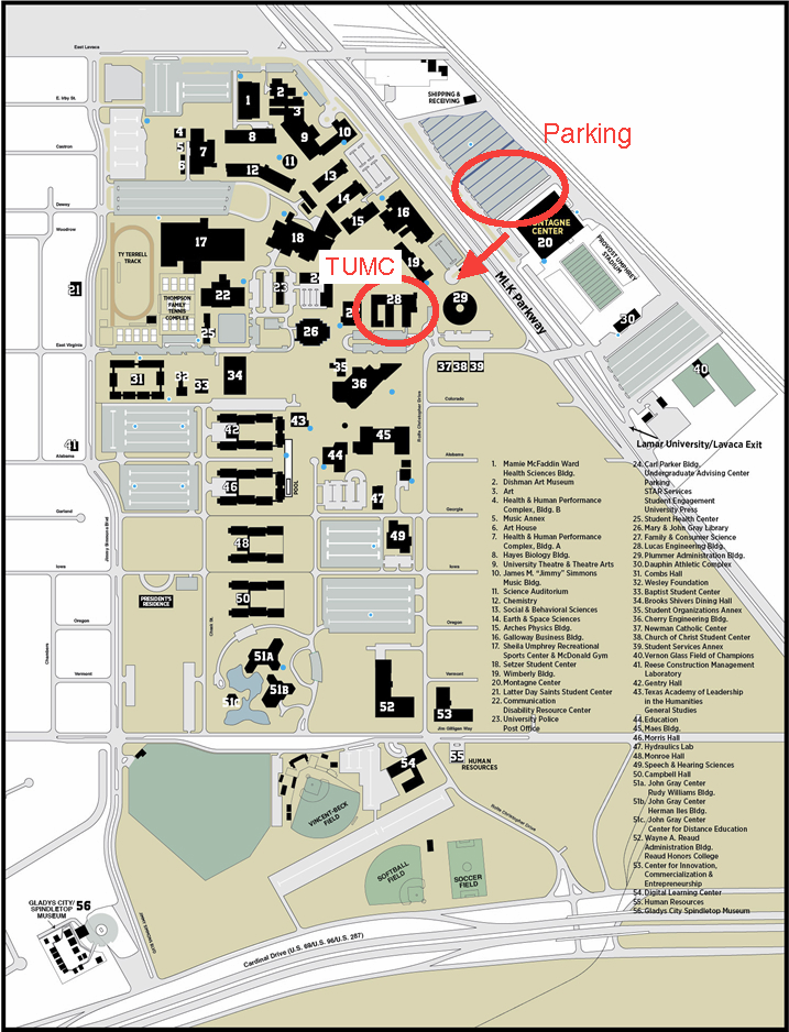 Parking and Campus Map